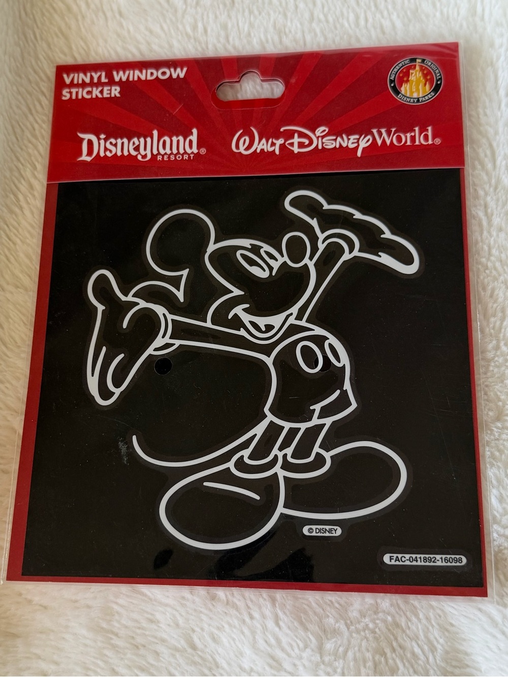 Disney Parks Mickey Mouse Vinyl Window Decal Sticker - Disneyland - Disney World
